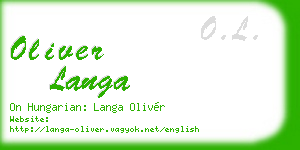 oliver langa business card